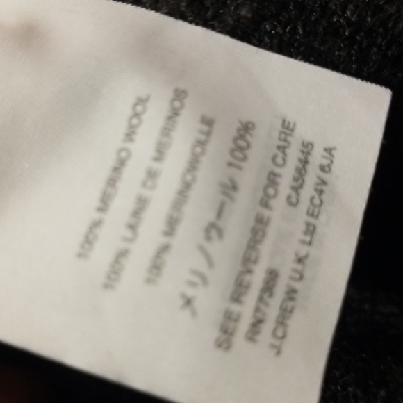 J CREW  open front  sweater blazer 100% merino wool 2 large packet relaxed fit - Picture 4 of 5